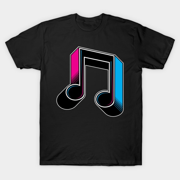 Music notes T-Shirt by Kevin Adams Designs